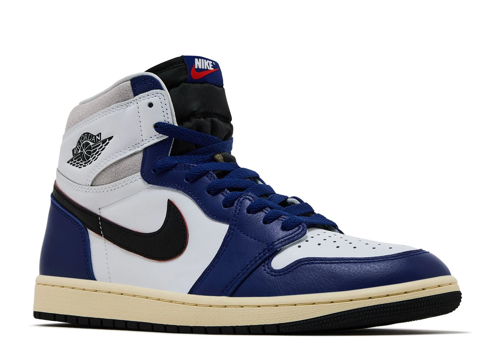 Alternative view of Jordan 1 Retro High OG 'White Deep Royal Blue'