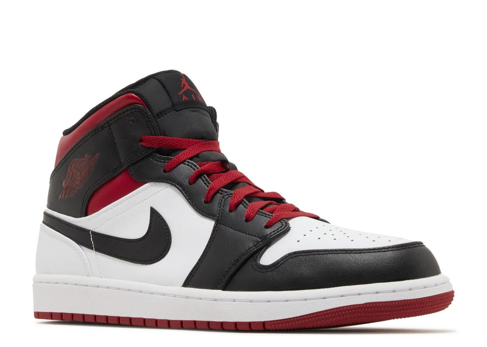 Alternative view of Jordan 1 Mid 'Gym Red Black Toe'