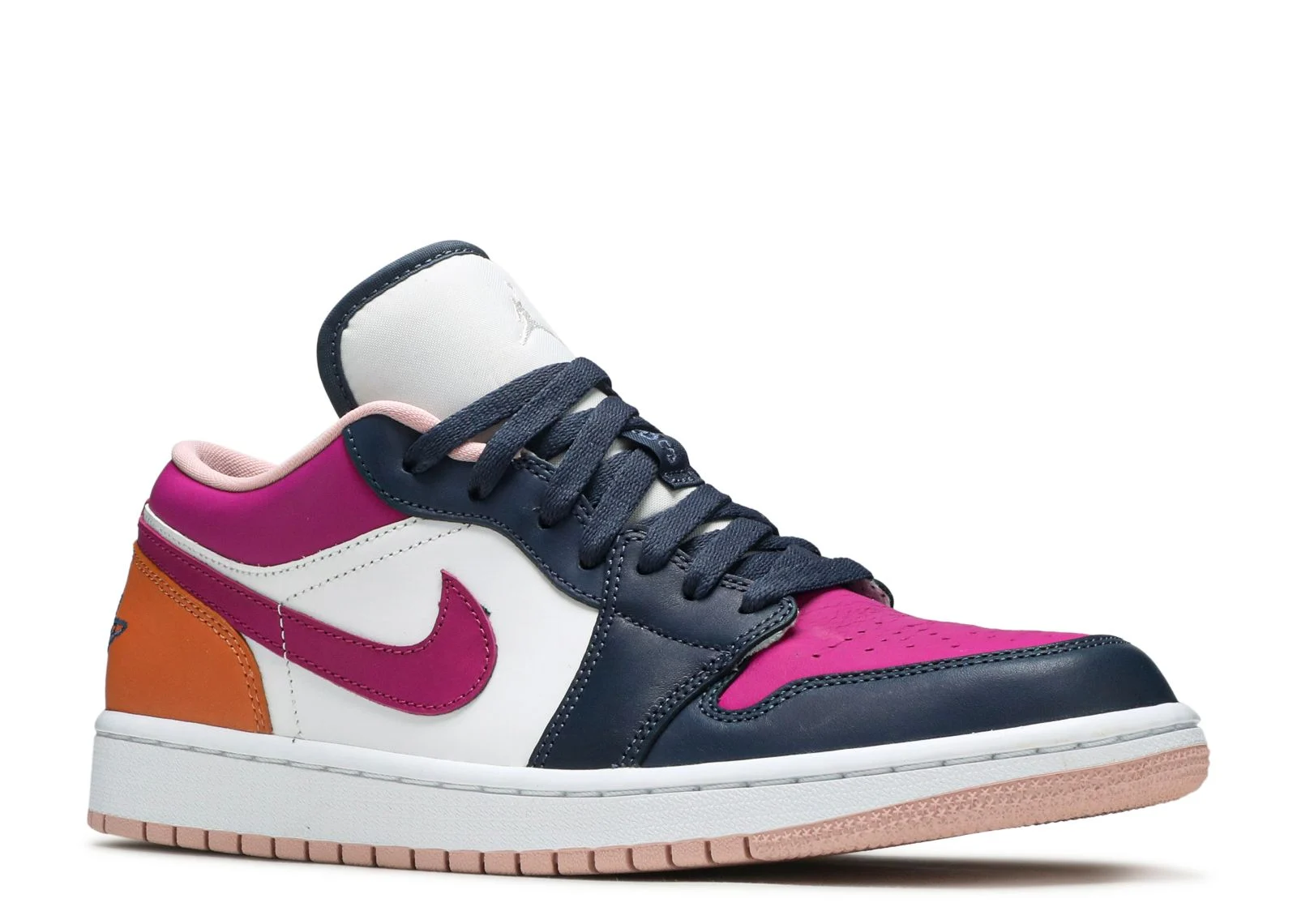 Alternative view of Air Jordan 1 Low SE 'Mismatched - Purple Magenta'
