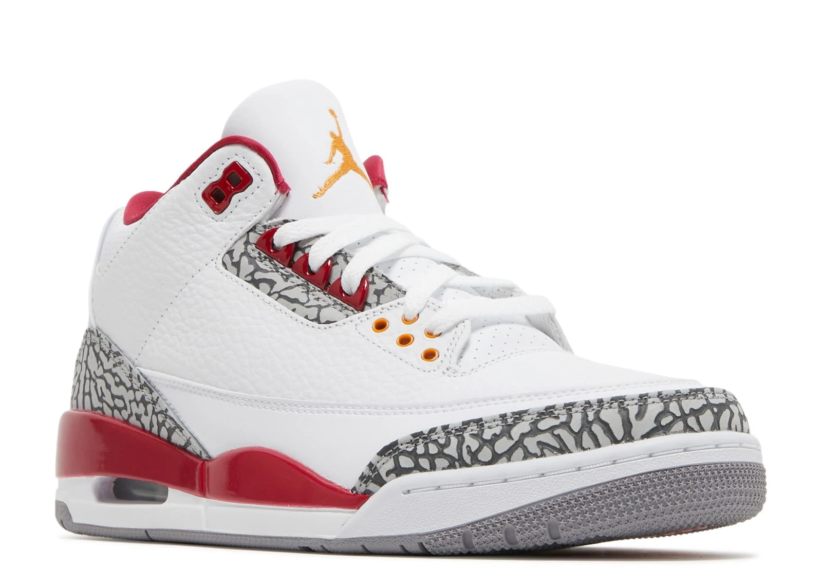 Alternative view of Jordan 3 Retro 'Cardinal Red'