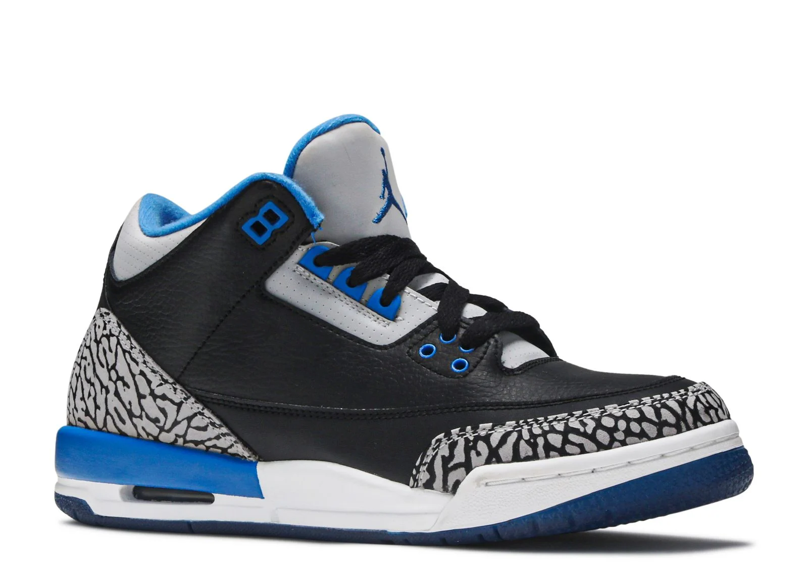 Alternative view of Jordan 3 Retro BG 'Sport Blue'