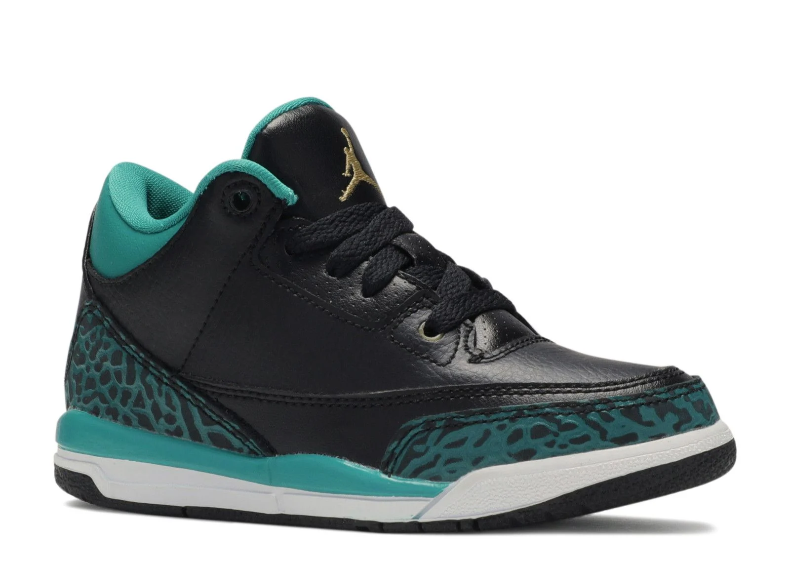 Alternative view of Air Jordan 3 Retro GP 'Black Metallic Gold'