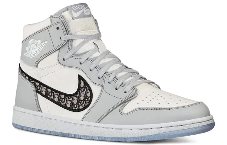 Alternative view of Air Jordan 1 High OG x Dior ‘White Wolf Grey’ CN8607-002