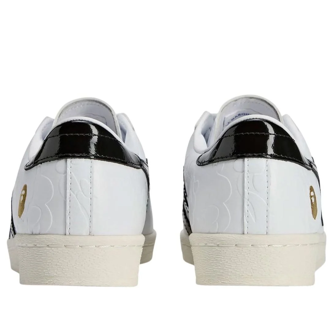 adidas x A Bathing Ape Superstar Vintage ‘White Black’ JR2701 - Image 4