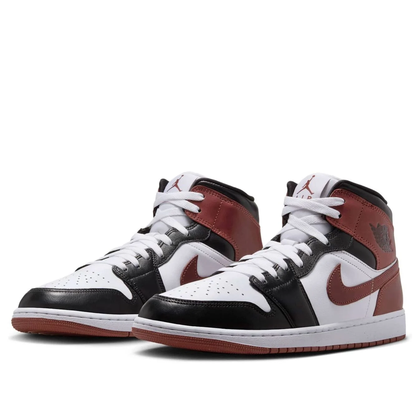 Alternative view of Air Jordan 1 Mid ‘White Red Black’ HF3216-102