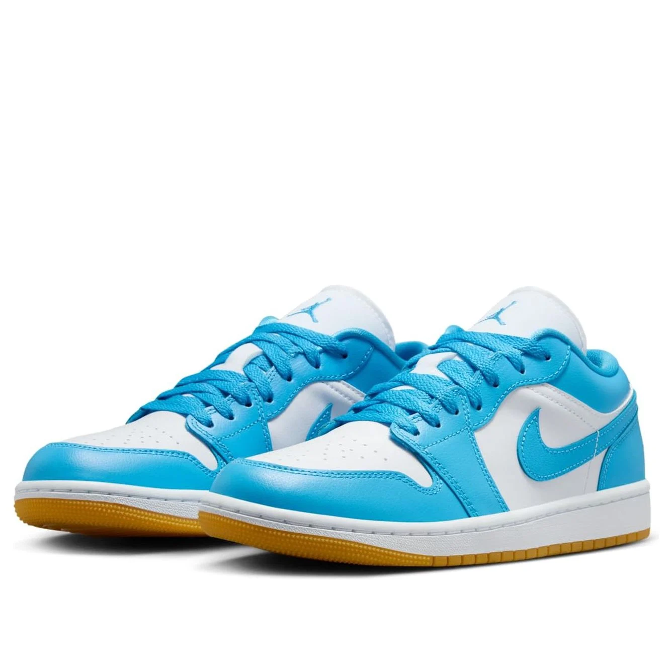 Alternative view of (WMNS) Air Jordan 1 Low ‘White Dark Powder Blue’ DC0774-104