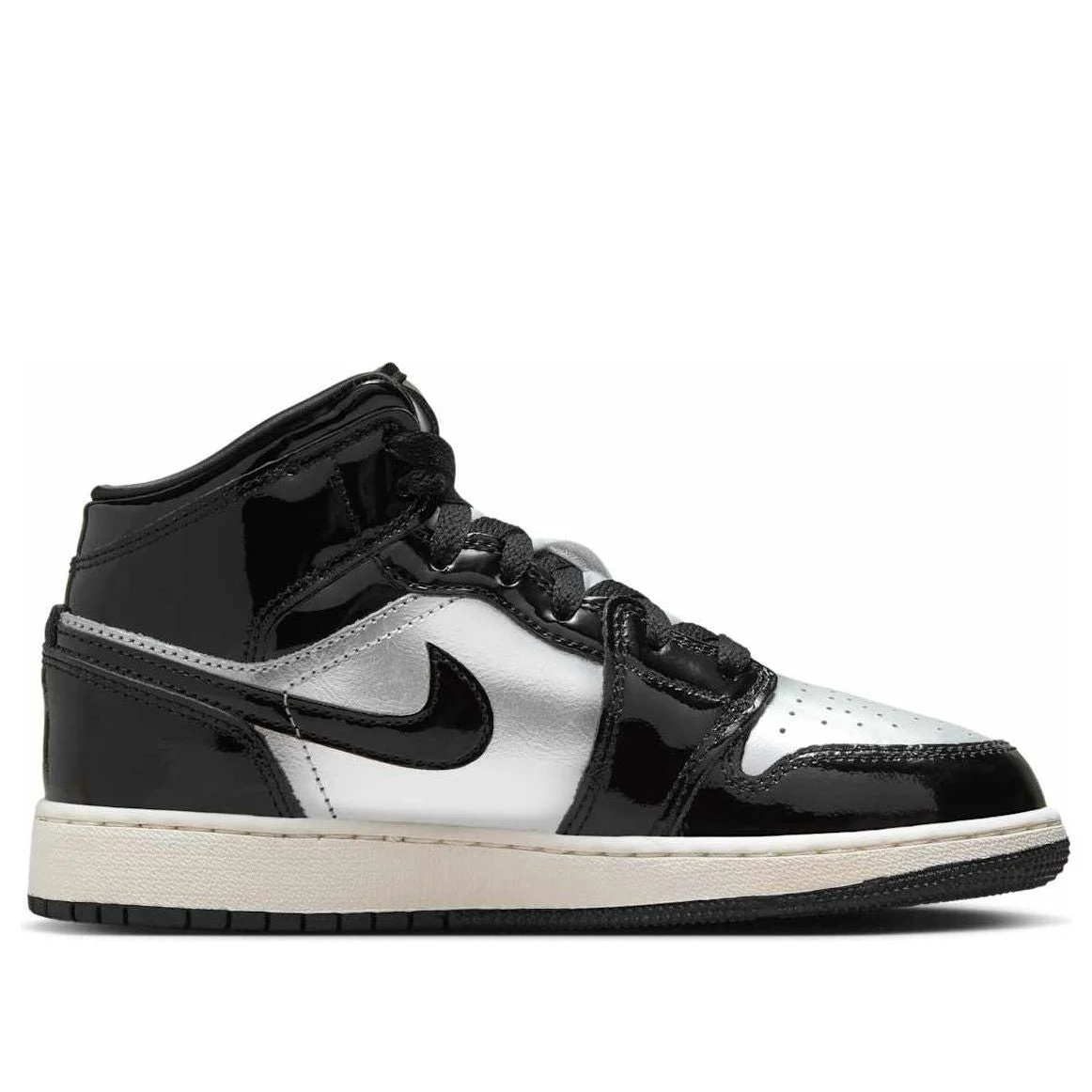 (GS) Air Jordan 1 Mid SE ‘Black Metallic Silver Gold’ FZ3938-001