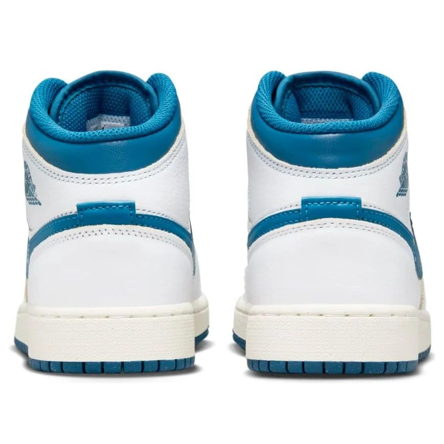 (GS) Air Jordan 1 Mid SE ‘White Industrial Blue’ FN7432-141 - 图片 4
