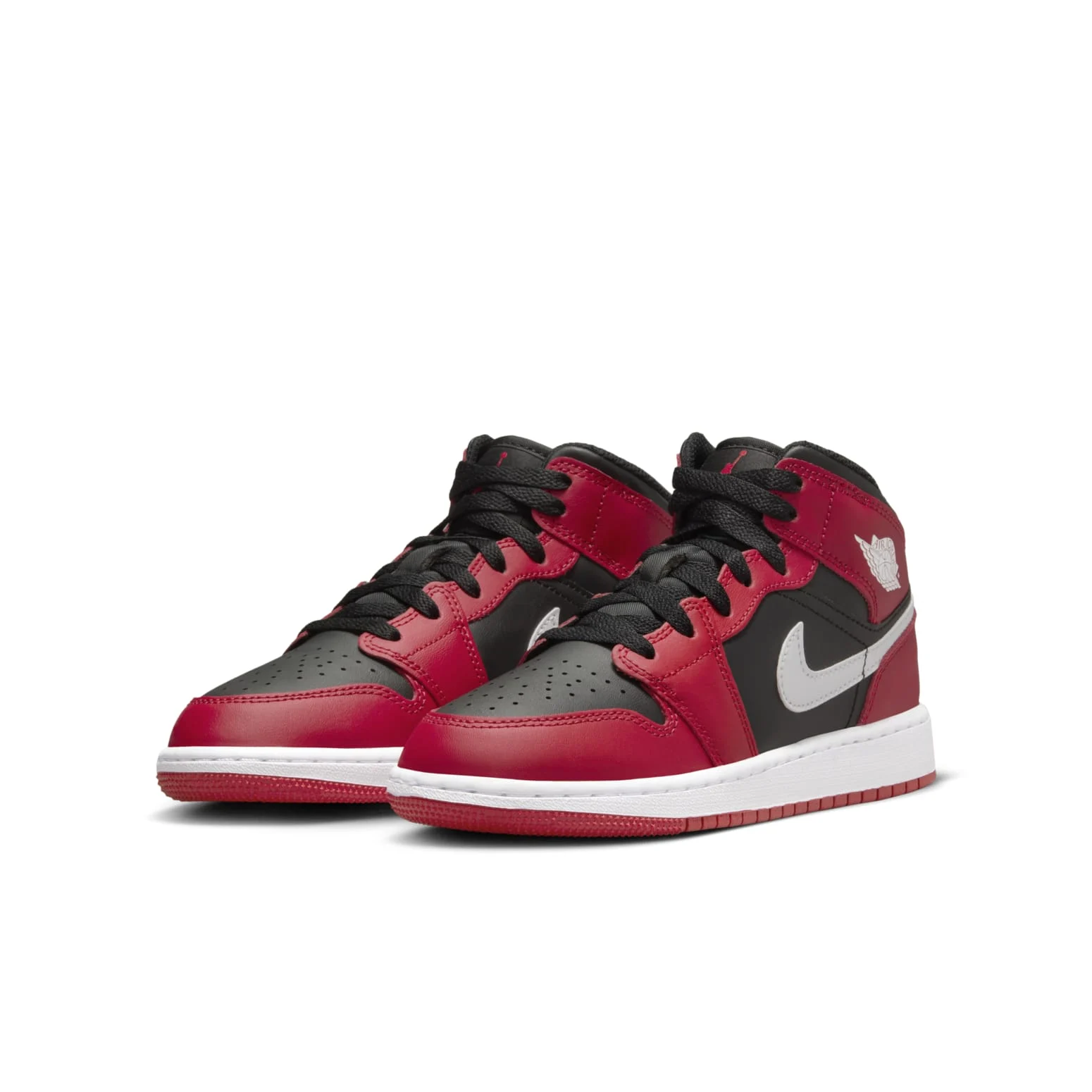 Alternative view of (GS) Air Jordan 1 Mid ‘Gym Red Black White’ DQ8423-061