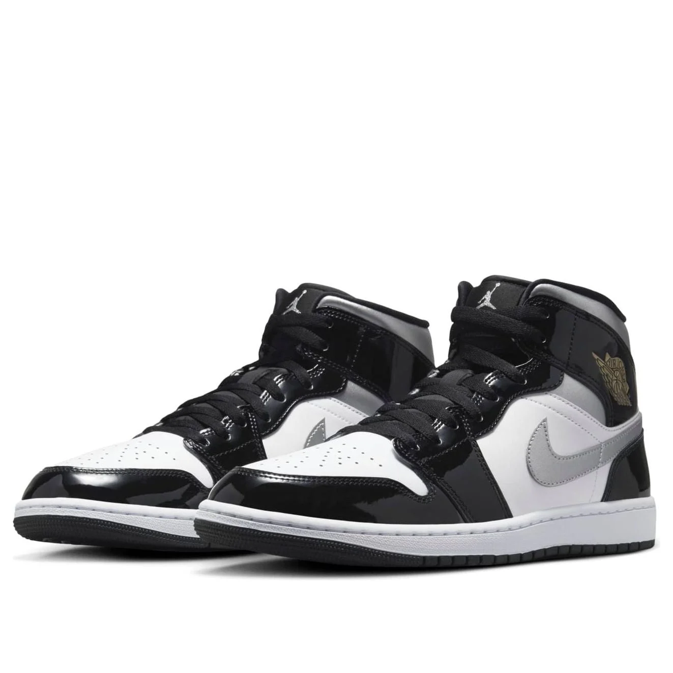 Alternative view of Air Jordan 1 Mid ‘Black Patent’ HV0789-010