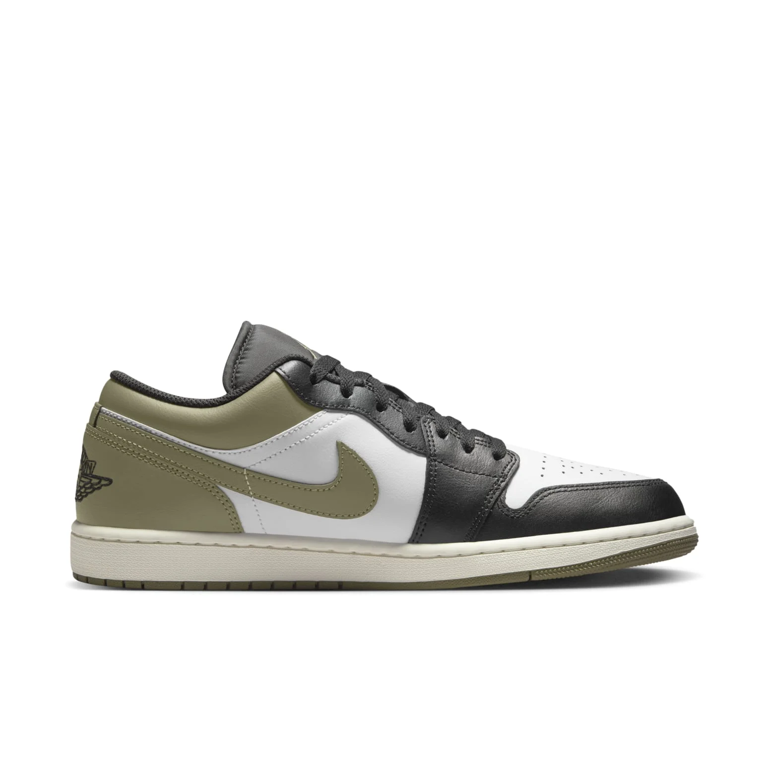 Air Jordan 1 Low ‘Black White Medium Olive’ 553558-092