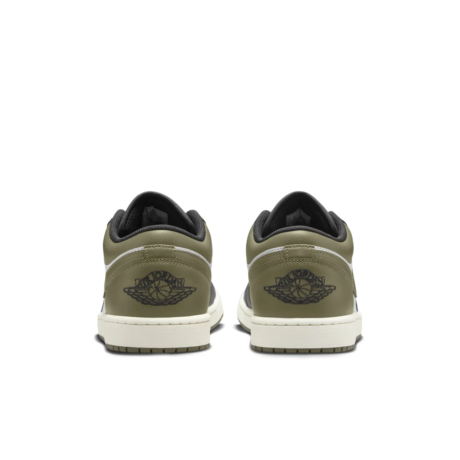 Air Jordan 1 Low ‘Black White Medium Olive’ 553558-092 - 图片 4