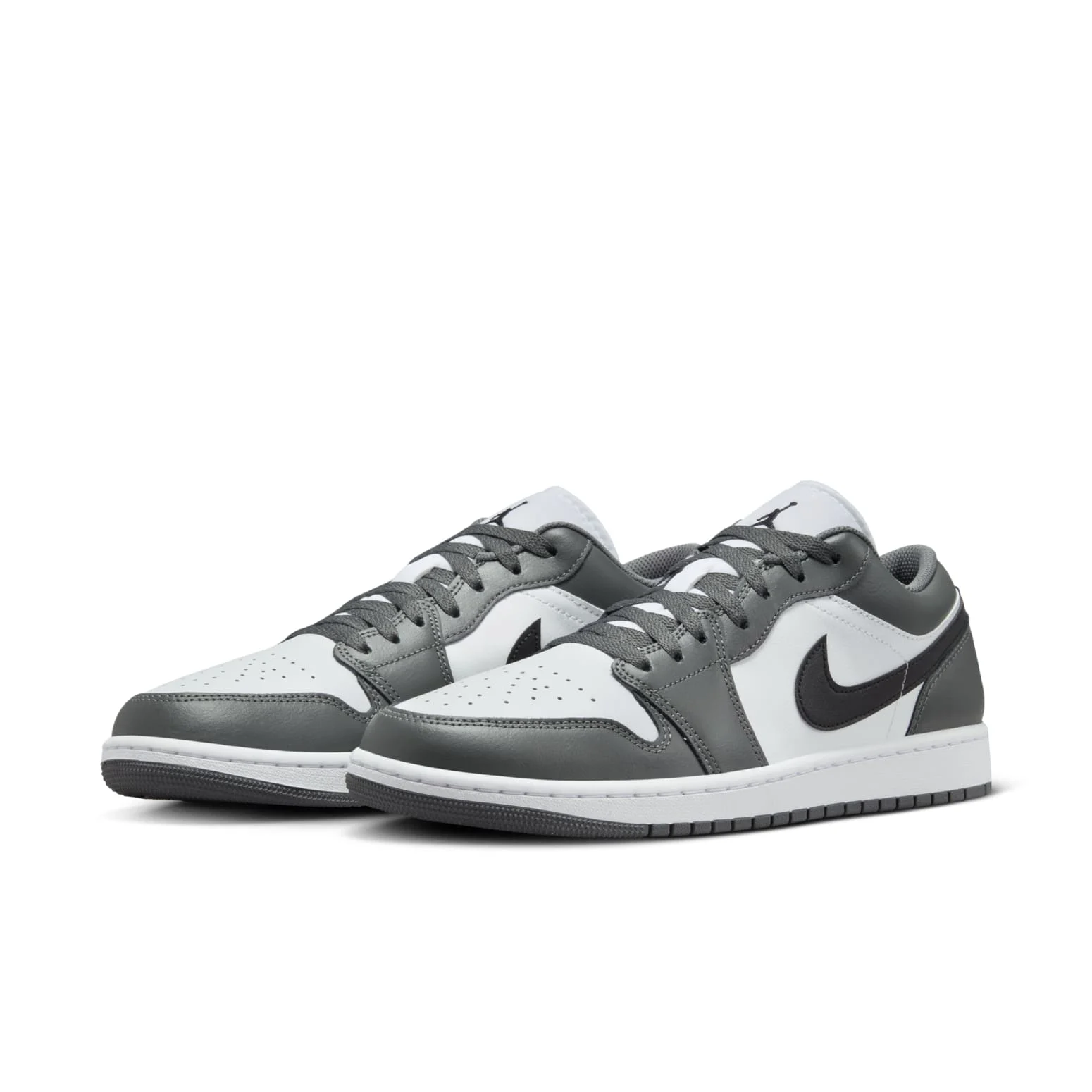 Alternative view of Air Jordan 1 Low ‘White Iron Grey’ 553558-152