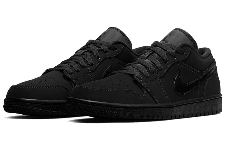 Alternative view of Air Jordan 1 Low ‘Triple Black’ 553558-056