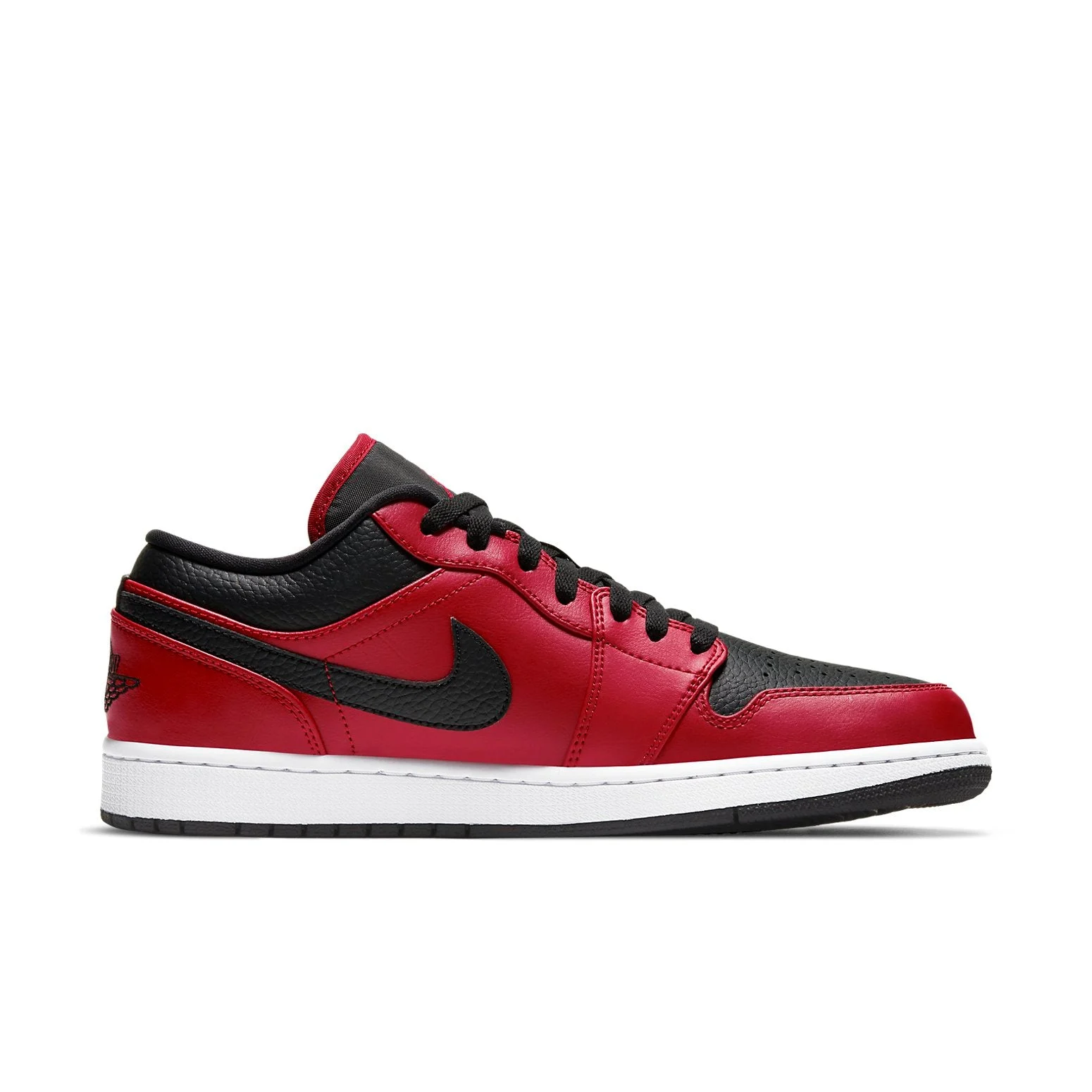 Air Jordan 1 Low ‘Reverse Bred Pebbled Swoosh’ 553558-605