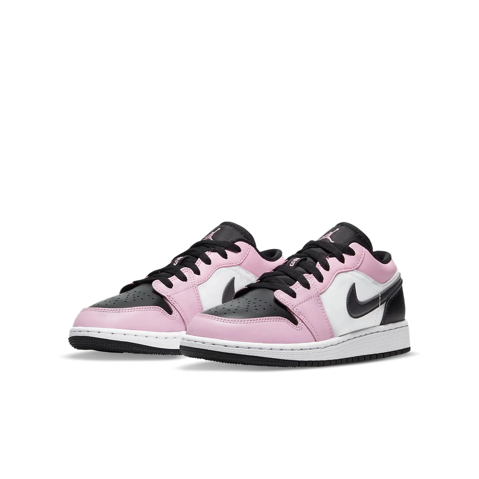Alternative view of (GS) Air Jordan 1 Low ‘Light Arctic Pink Black’ 554723-601