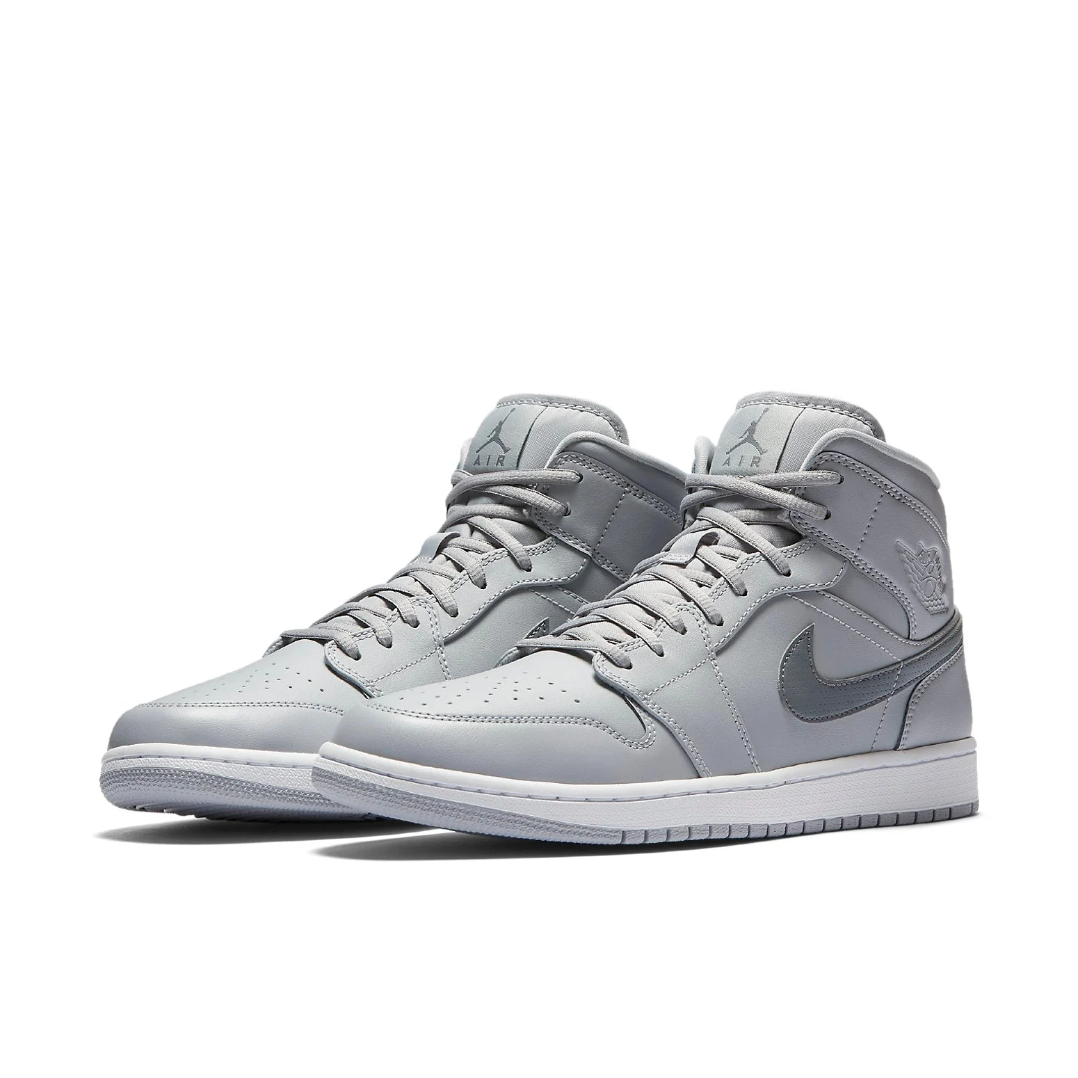 Alternative view of Air Jordan 1 Mid ‘Wolf Grey’ 554724-033