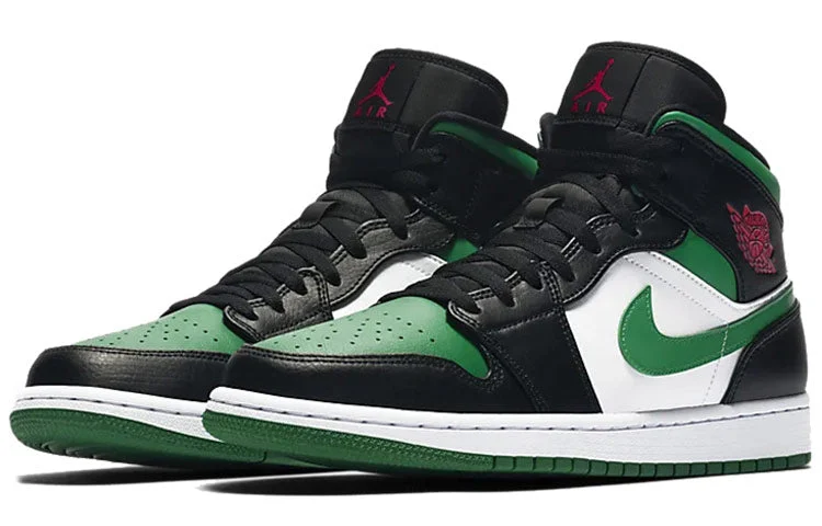 Alternative view of Air Jordan 1 Mid ‘Green Toe’ 554724-067