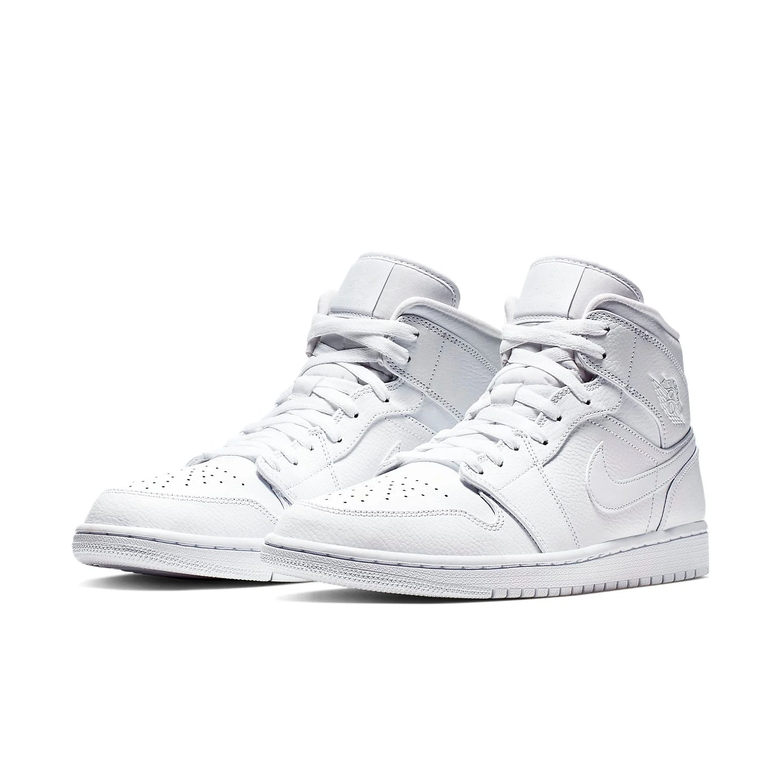 Alternative view of Air Jordan 1 Mid ‘Triple White 2019’ 554724-129