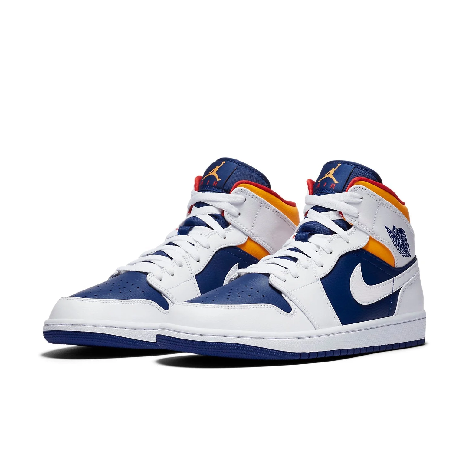 Alternative view of Air Jordan 1 Mid ‘White Deep Royal Blue’ 554724-131