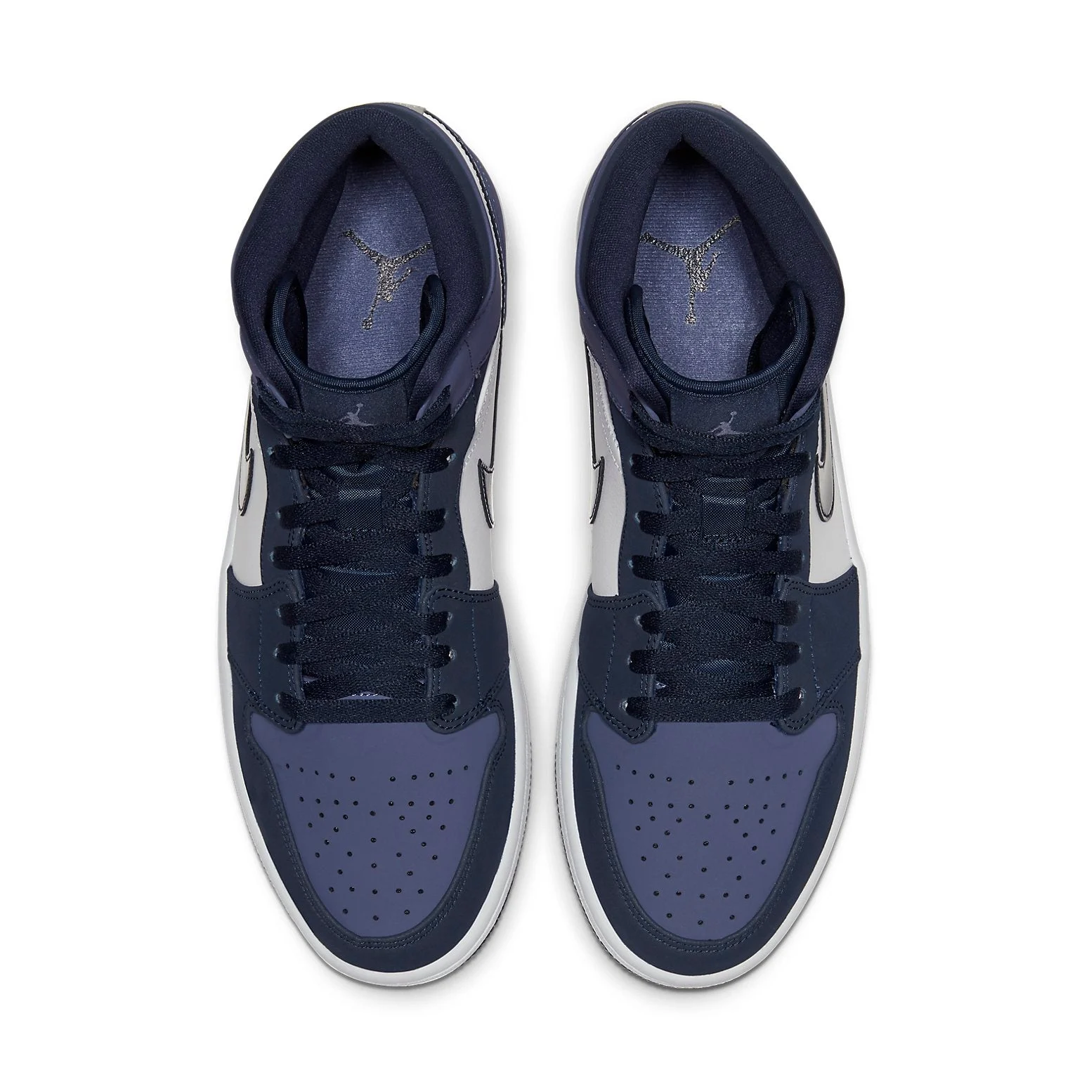 Alternative view of Air Jordan 1 Mid ‘Sanded Purple’ 554724-445