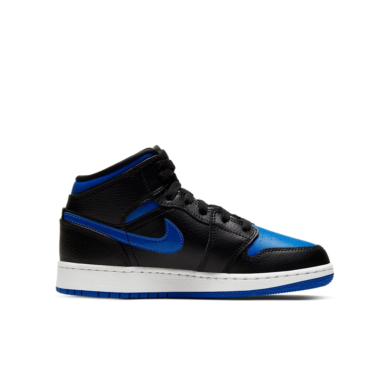 (GS) Air Jordan 1 Mid ‘Black Hyper Royal’ 554725-068