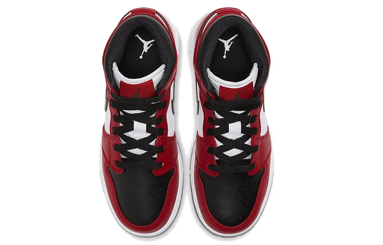 (GS) Air Jordan 1 Mid ‘Chicago Black Toe’ 554725-069 - 图片 3