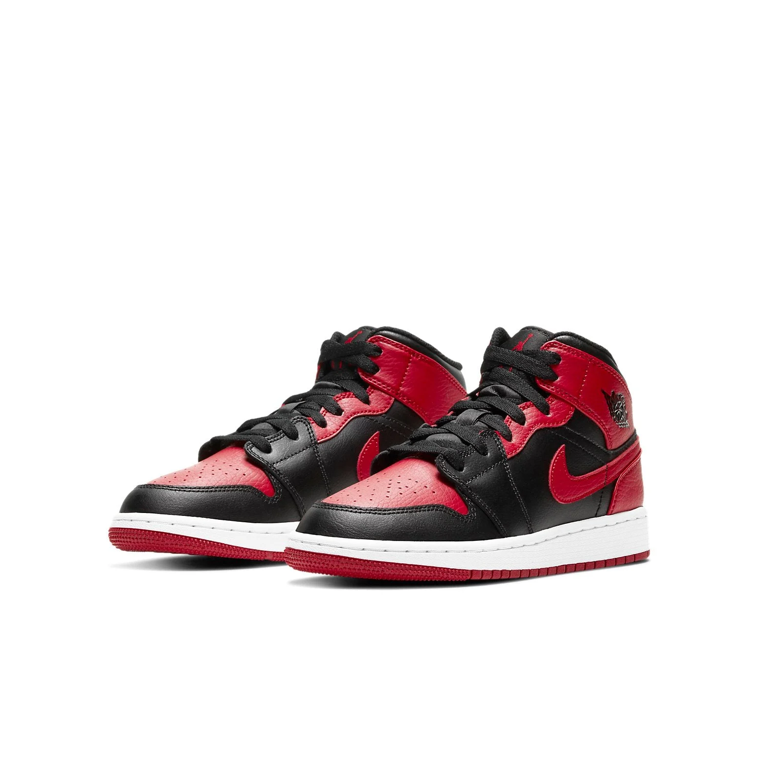 Alternative view of (GS) Air Jordan 1 Mid ‘Banned’ 554725-074
