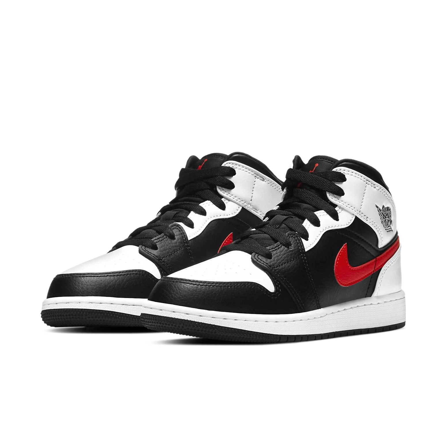 Alternative view of (GS) Air Jordan 1 Mid ‘Chile Red’ 554725-075