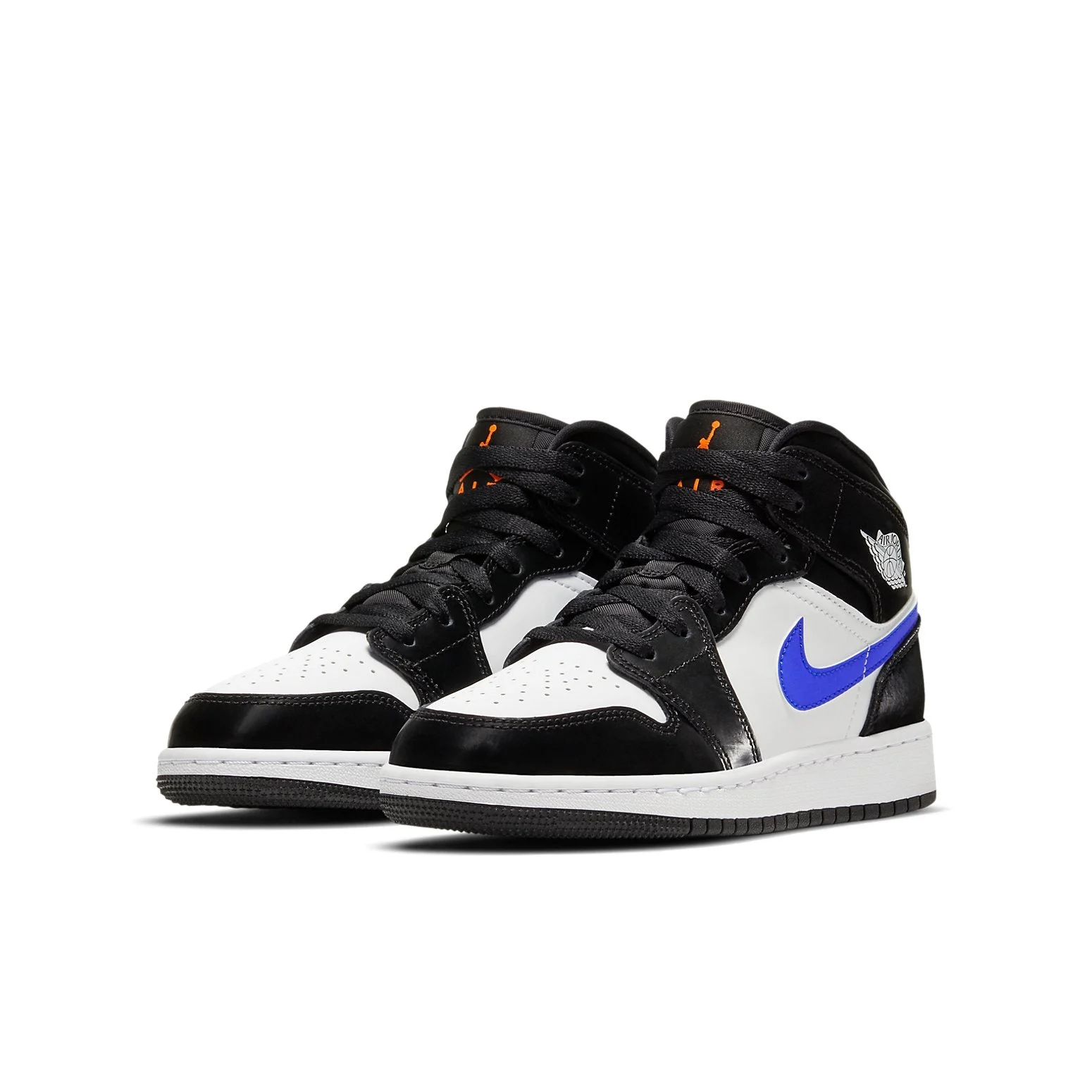 Alternative view of (GS) Air Jordan 1 Mid ‘Black Racer Blue’ 554725-084
