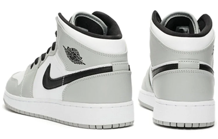 (GS) Air Jordan 1 Mid ‘Light Smoke Grey Black’ 554725-092 - 图片 4