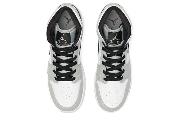 (GS) Air Jordan 1 Mid ‘Light Smoke Grey Black’ 554725-092 - 图片 3