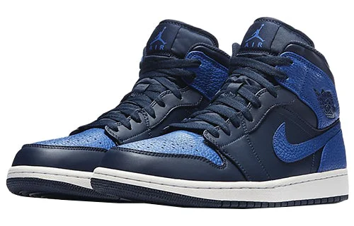 Alternative view of (GS) Air Jordan 1 Retro Mid ‘Obsidian Royal’ 554725-412