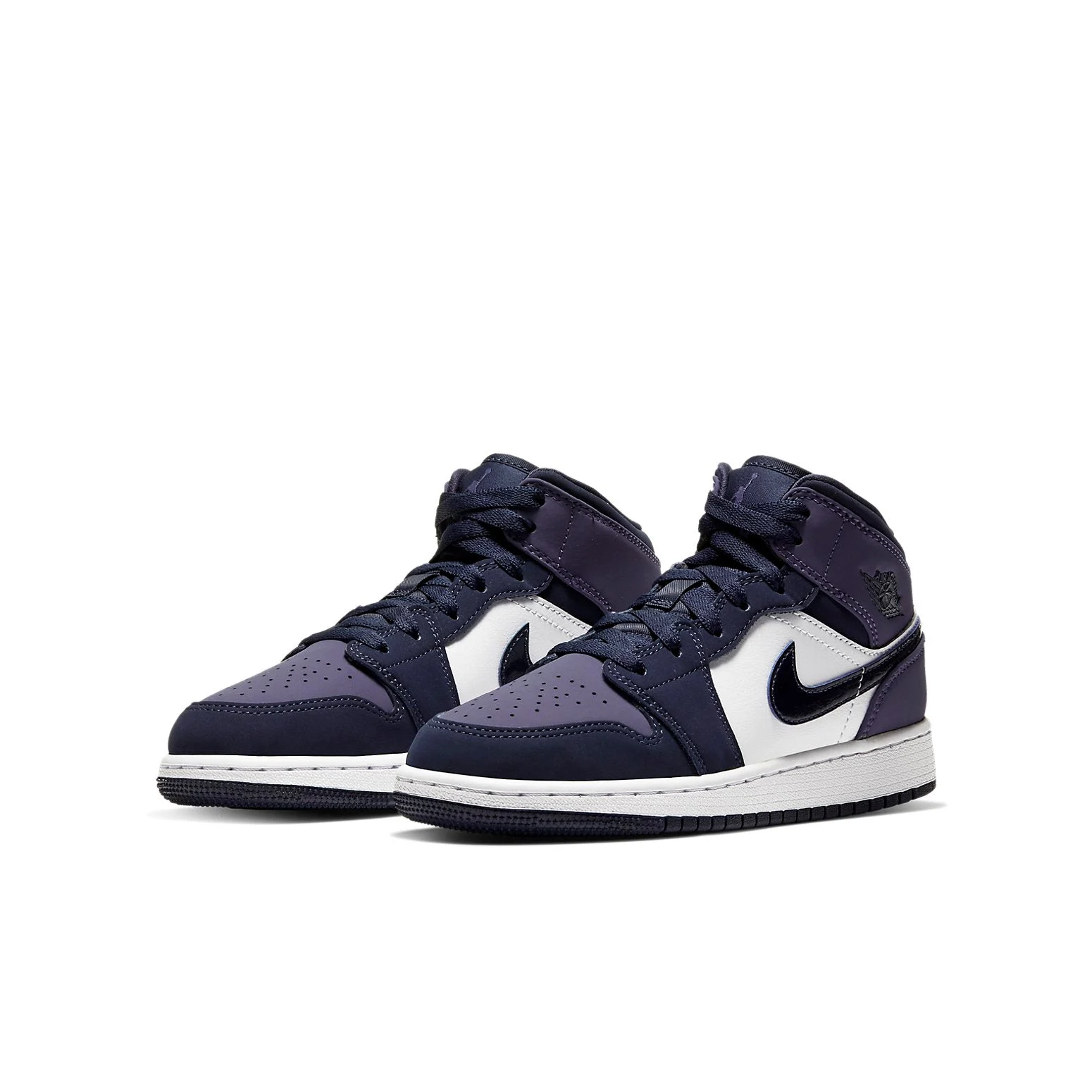 Alternative view of (GS) Air Jordan 1 Mid ‘Sanded Purple’ 554725-445