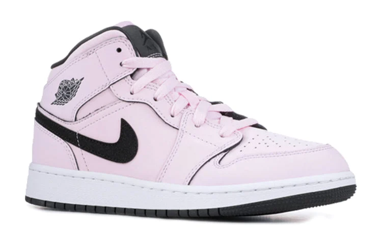 Alternative view of (GS) Air Jordan 1 Mid ‘Pink Foam’ 555112-601