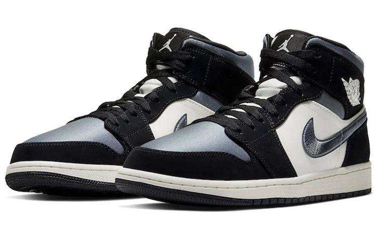 Alternative view of Air Jordan 1 Mid SE ‘Satin Smoke Grey’ 852542-011