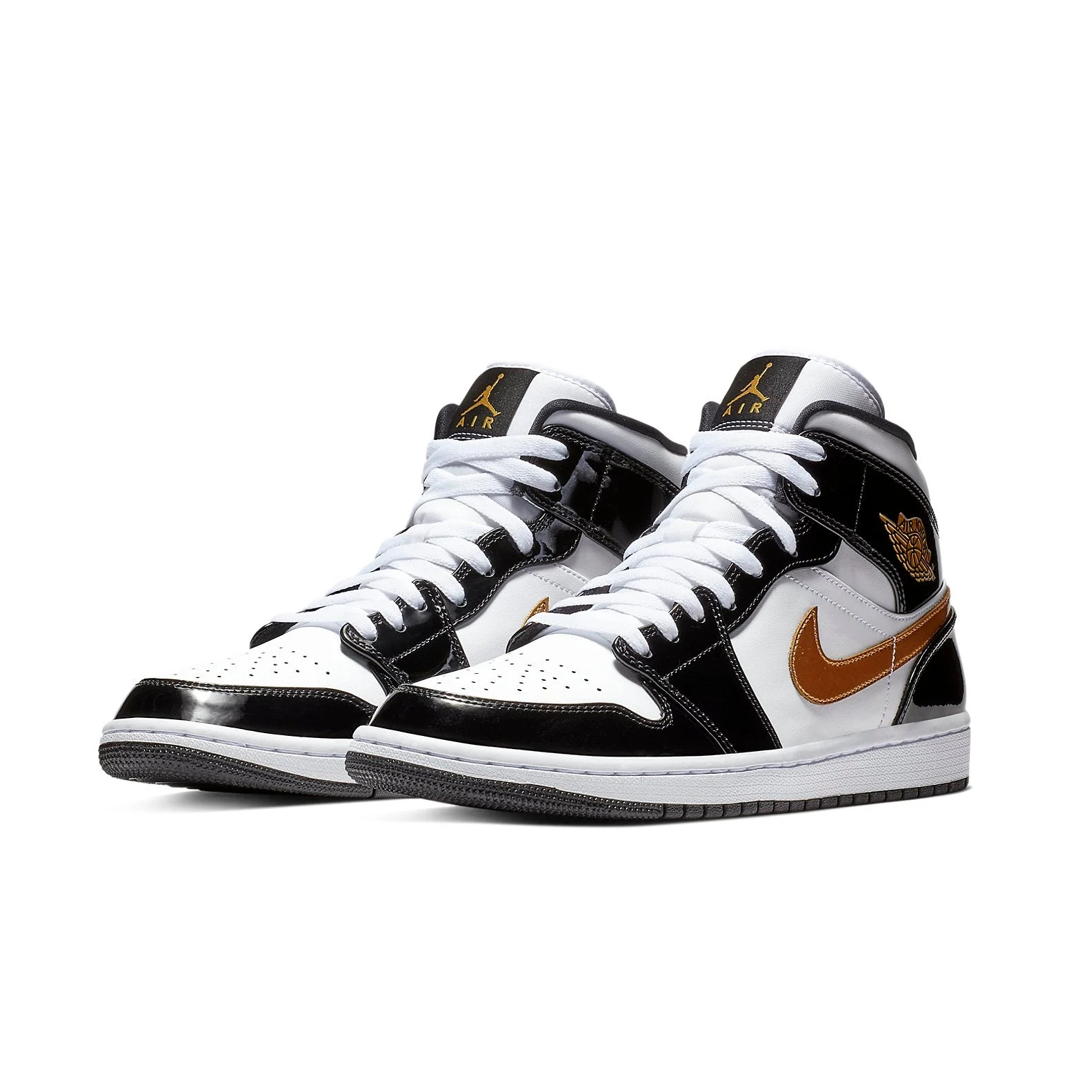 Air Jordan 1 Mid Patent ‘Black Gold’ 852542-007