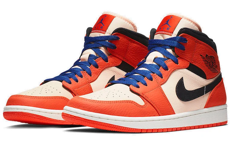 Alternative view of Air Jordan 1 Retro Mid SE ‘Team Orange’ 852542-800