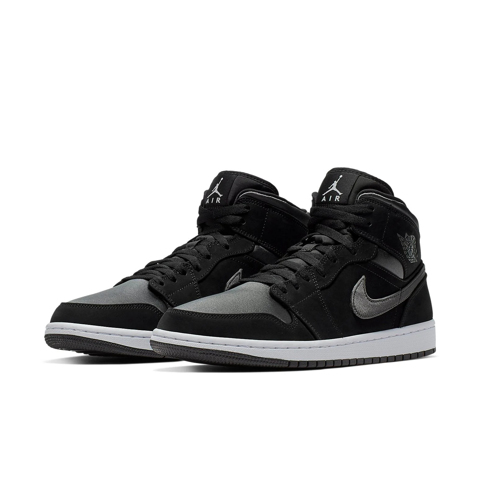 Alternative view of Air Jordan 1 Mid SE Nylon ‘Black Grey’ 852542-012