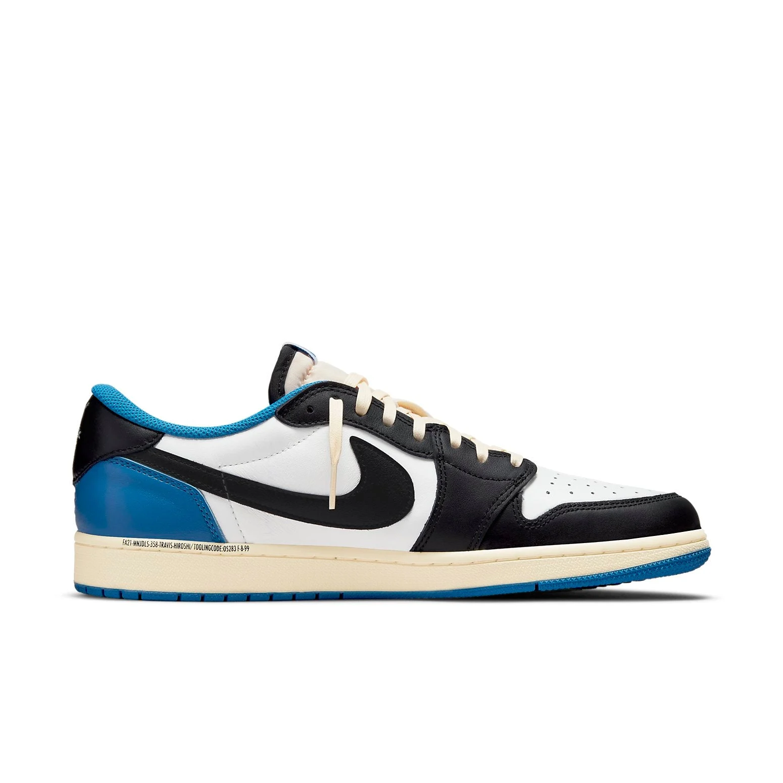 Air Jordan 1 Retro Low x Fragment Design x Travis Scott x ‘Sail Black Military Blue’ DM7866-140