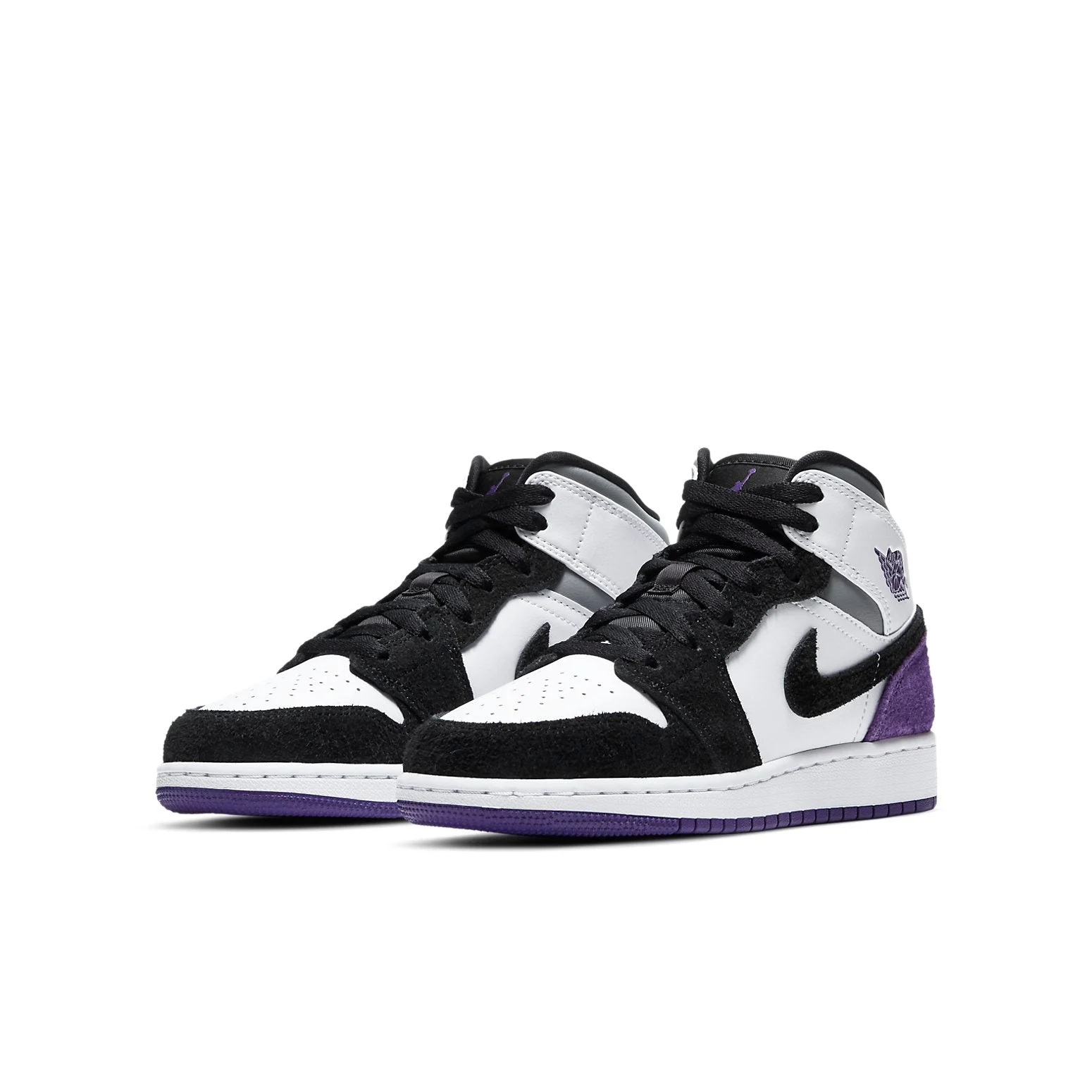 Alternative view of (GS) Air Jordan 1 Mid SE ‘Varsity Purple’ BQ6931-105