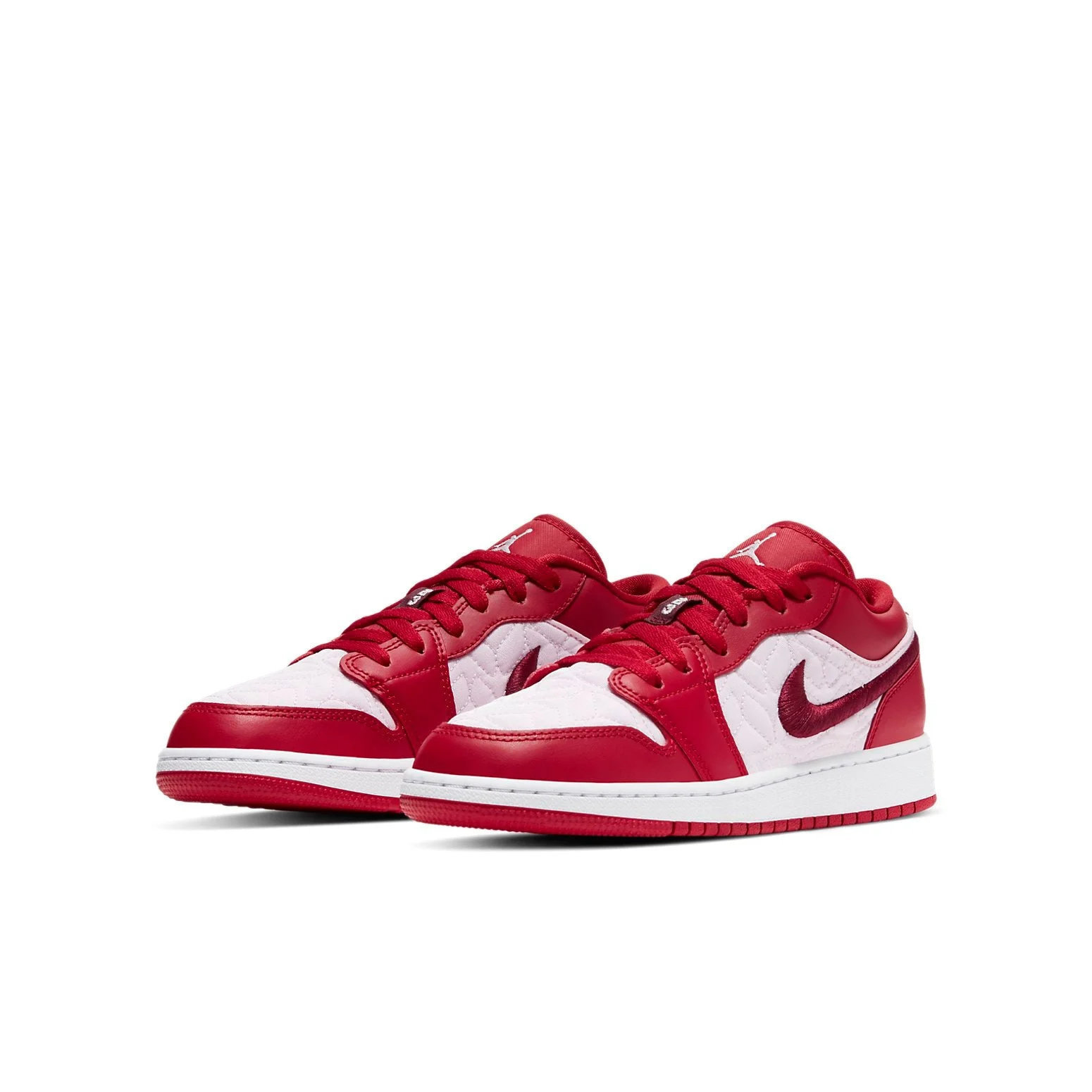 Alternative view of (GS) Air Jordan 1 Low ‘Pink Quilt’ DB3621-600