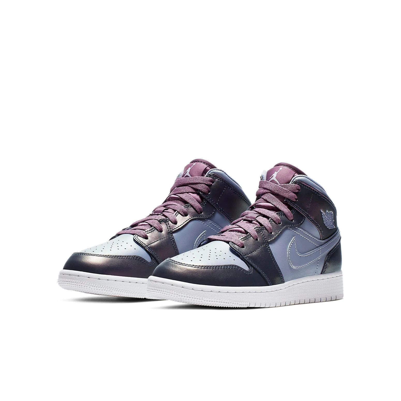 Alternative view of (GS) Air Jordan 1 Mid ‘Metallic Purple’ AV5174-400