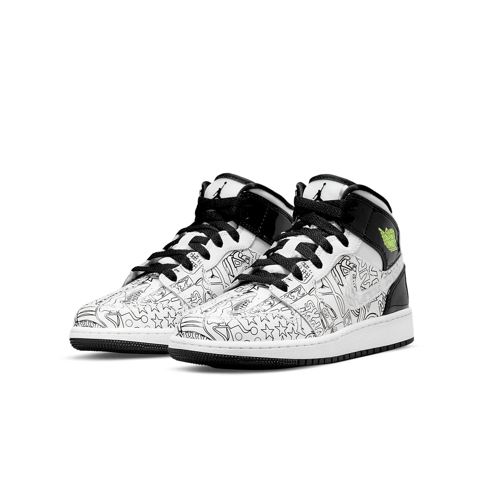 Alternative view of (GS) Air Jordan 1 Mid SE ‘DIY’ DC4099-100