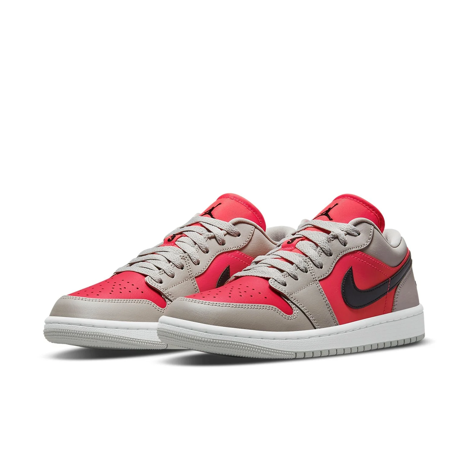 Alternative view of (WMNS) Air Jordan 1 Low ‘Light Iron Ore Siren Red’ DC0774-060