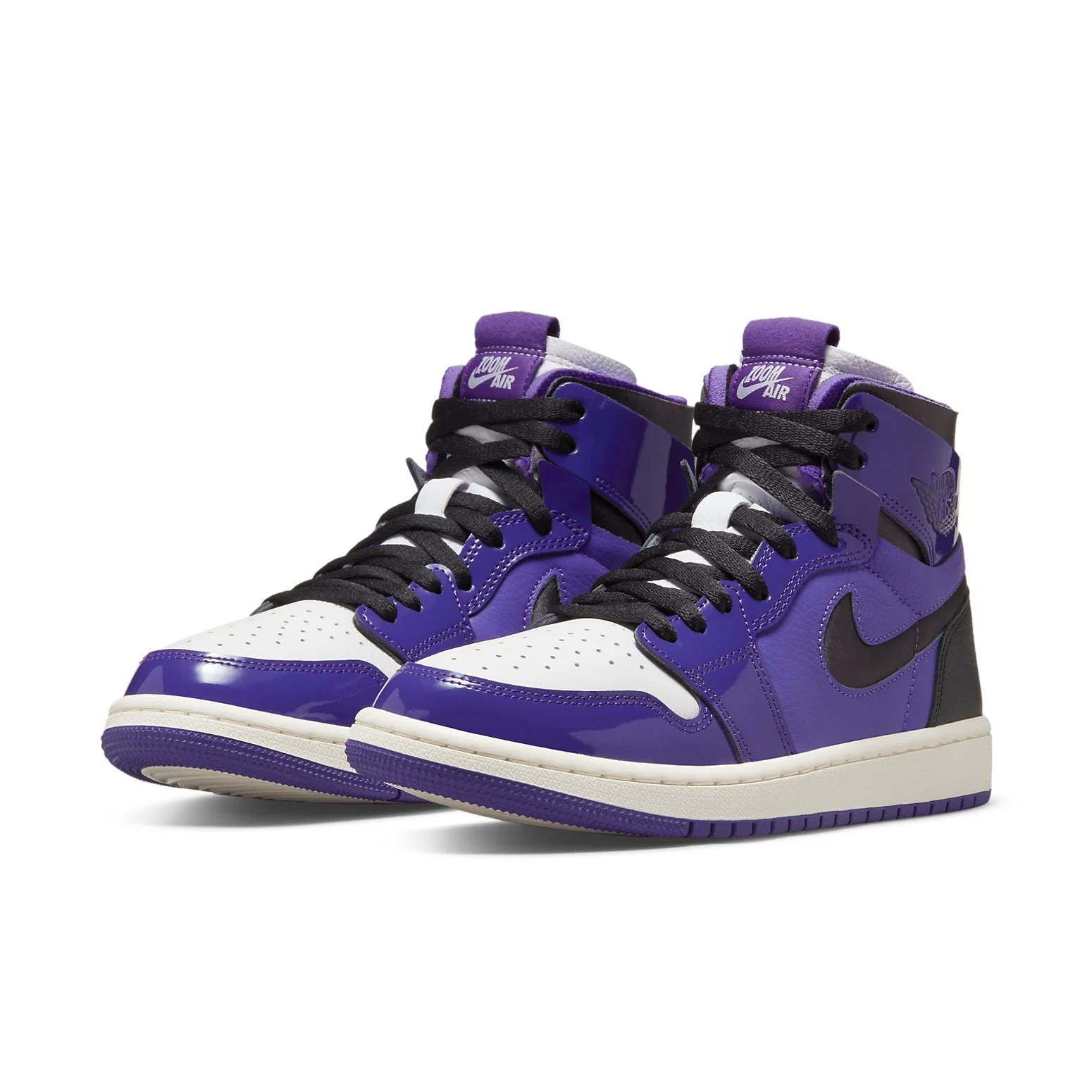 Alternative view of (WMNS) Air Jordan 1 Zoom Comfort ‘Court Purple Patent’ CT0979-505