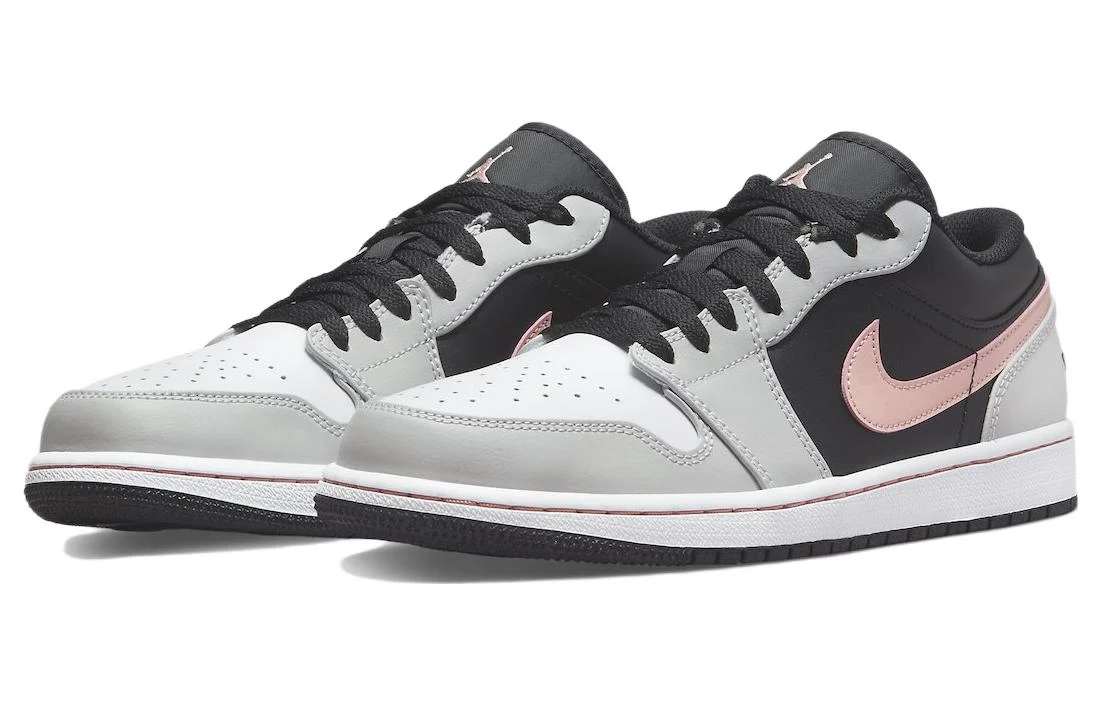 Alternative view of Air Jordan 1 Low ‘Grey Fog Bleached Coral’ 553558-062