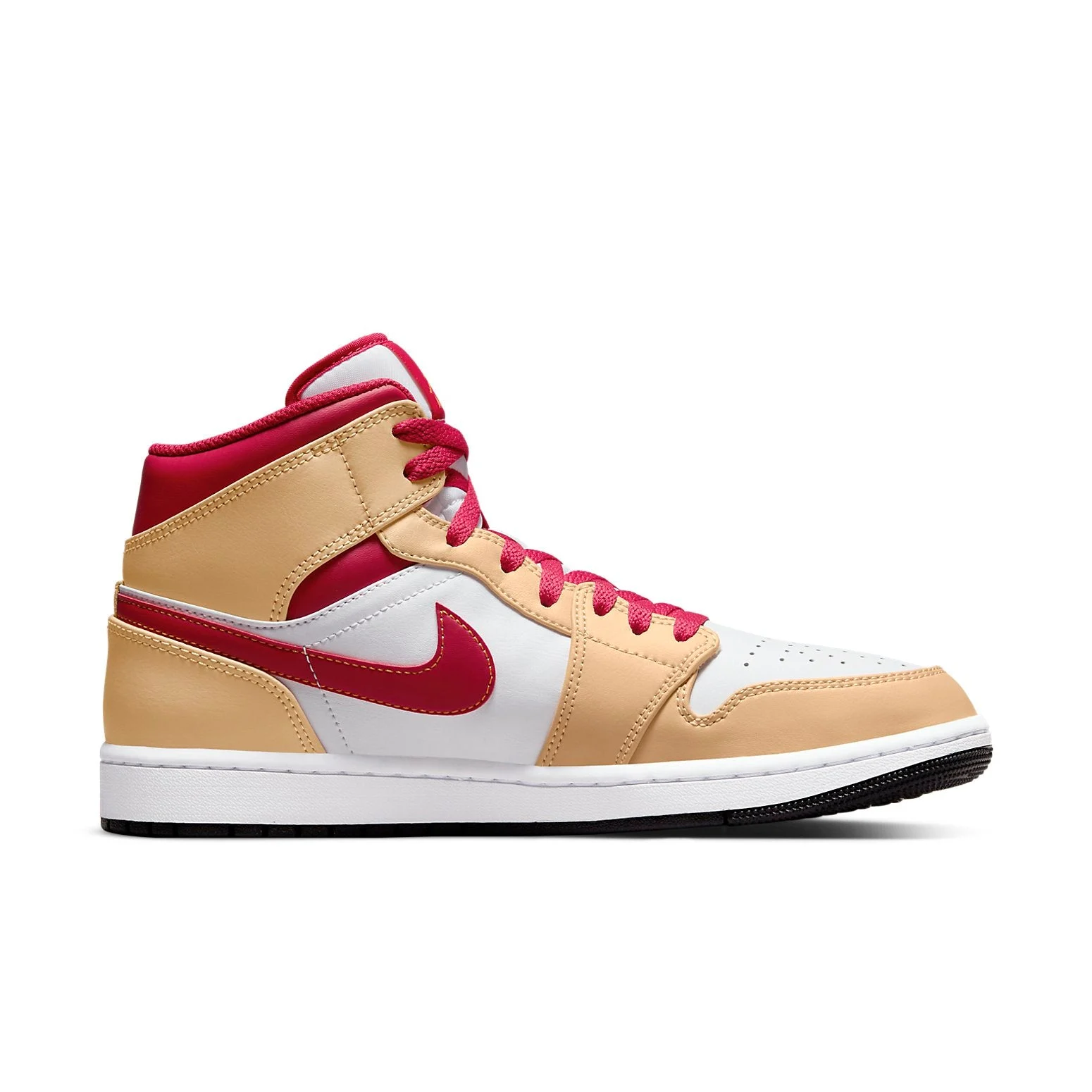 Air Jordan 1 Mid ‘Light Curry Cardinal Red’ 554724-201