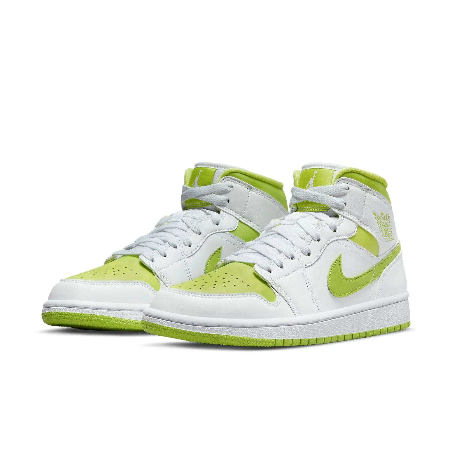 Alternative view of (WMNS) Air Jordan 1 Mid ‘White Lime’ BQ6472-131