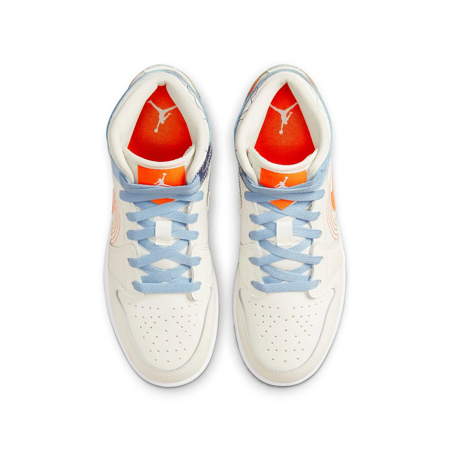 Alternative view of (GS) Air Jordan 1 Mid SE ‘Stitch’ DX2462-100